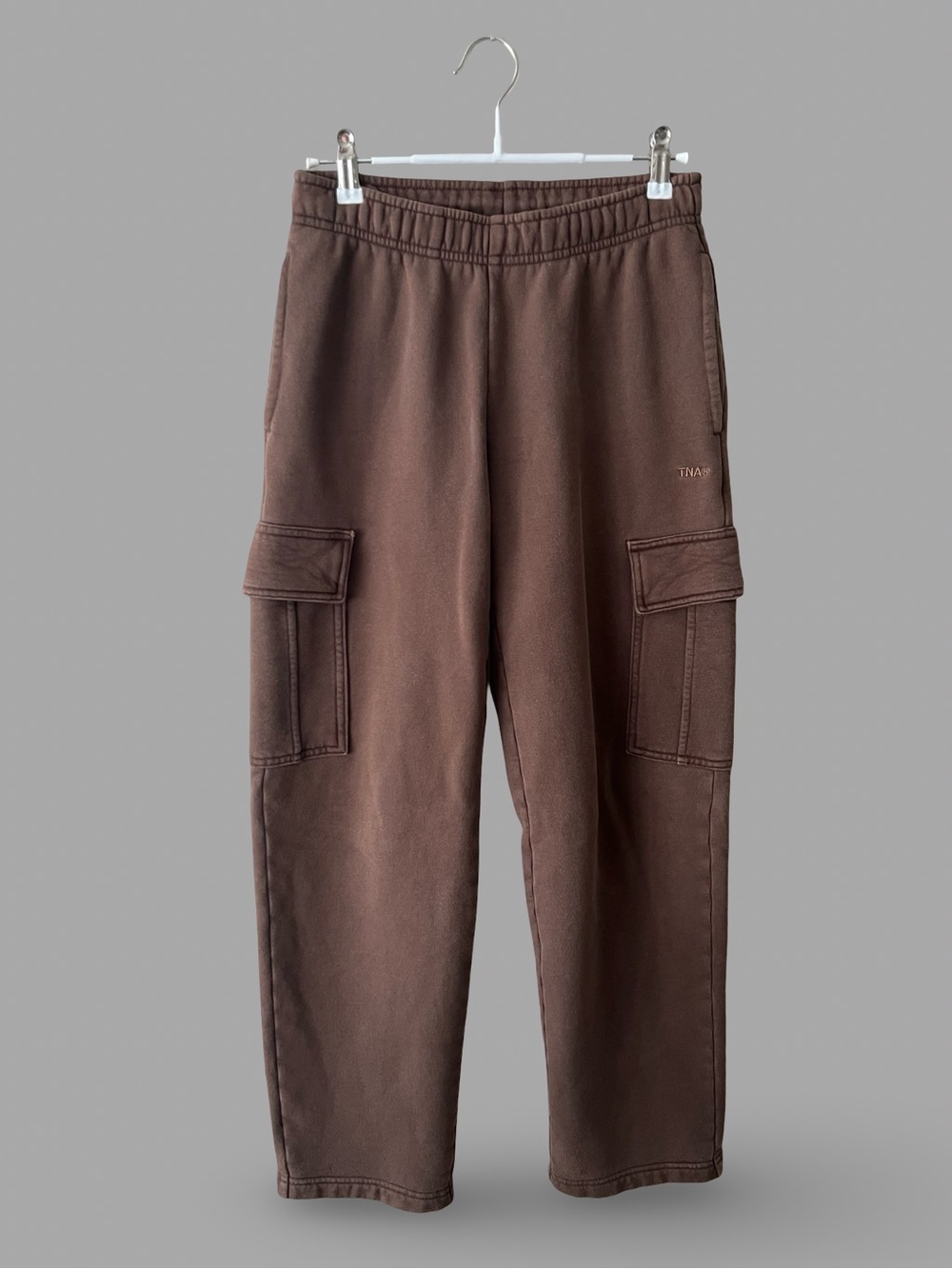 Aritzia TNA Sweatfleece Chocolate Brown Cargo Sweatpants
